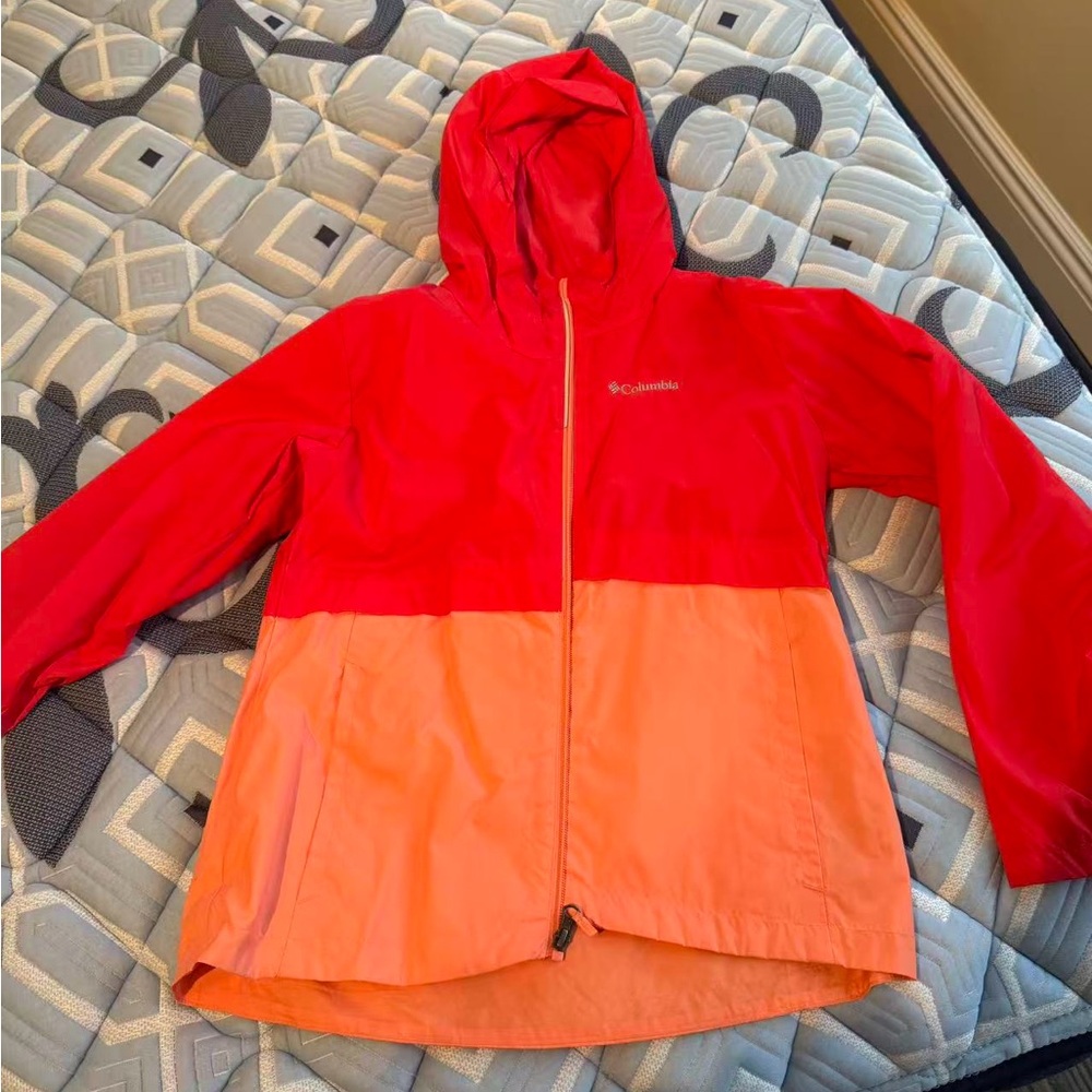 Columbia Kids' Vibrant Red and Orange Raincoat